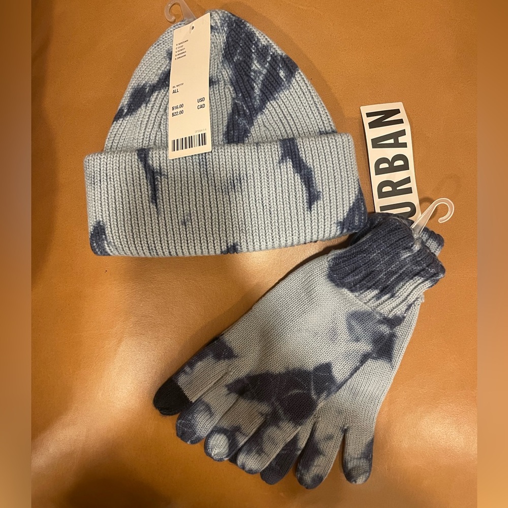 Tie Dye Hat and Gloves
